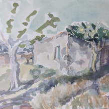 Old House and Lemon Tree, Kissamos, Crete. 2023